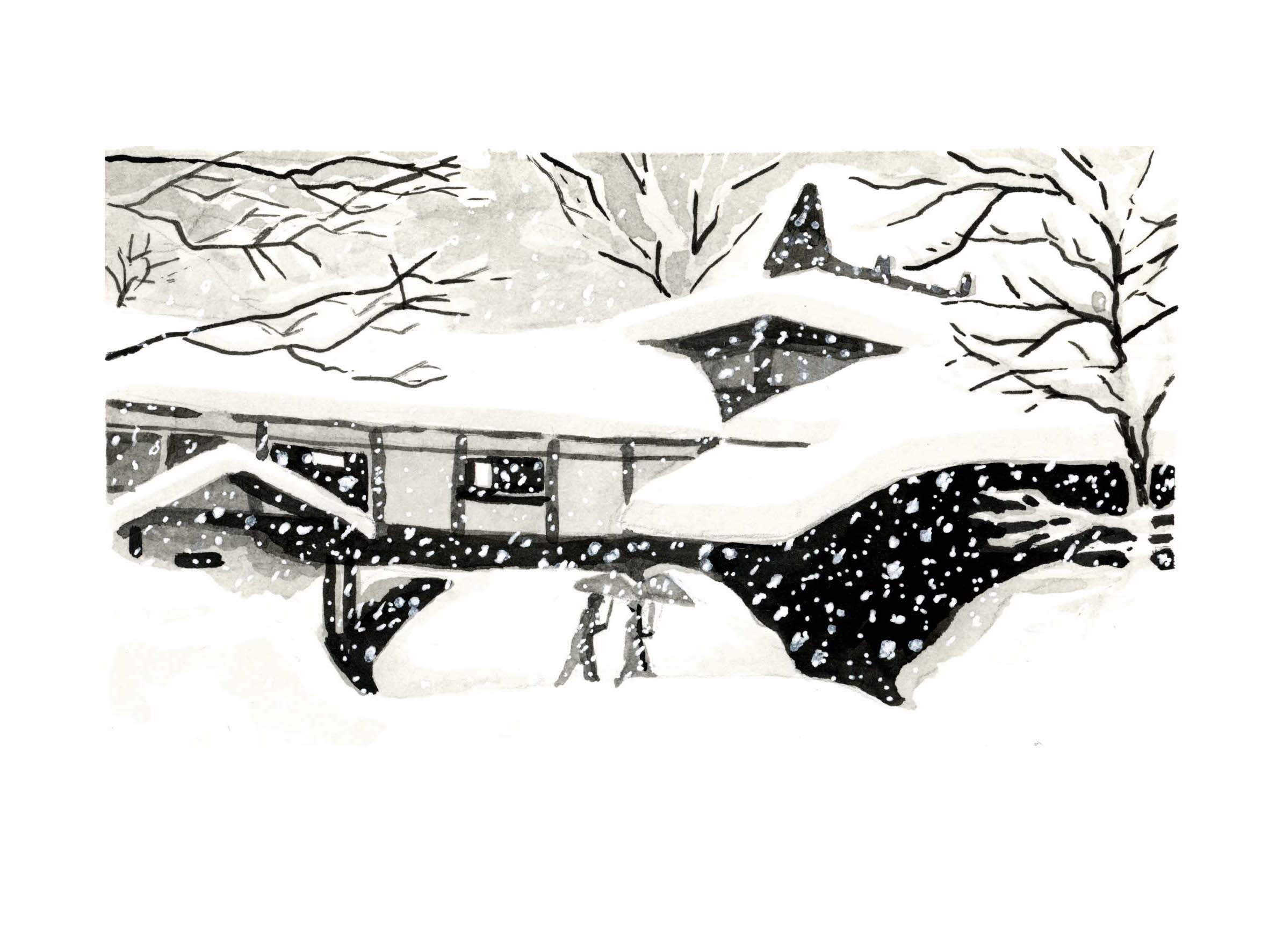 Japon - Exercice en valeur - Aquarelle sur papier - Camille Severy