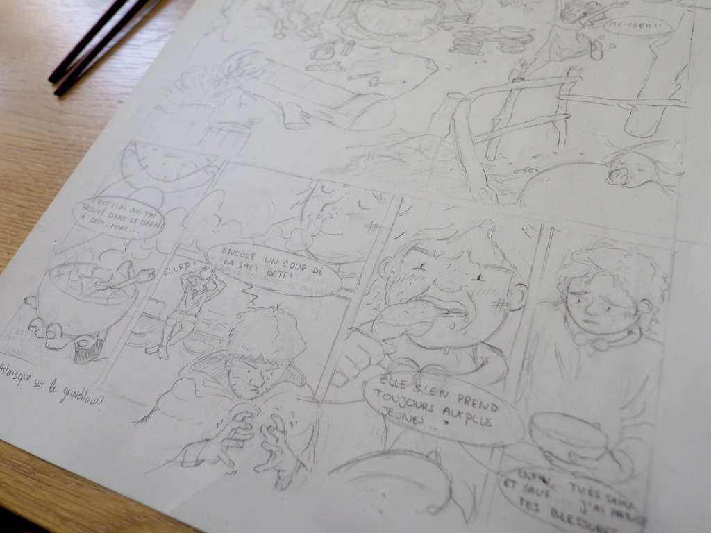 Gawain et le chevalier very - Storyboard - Camille Severy